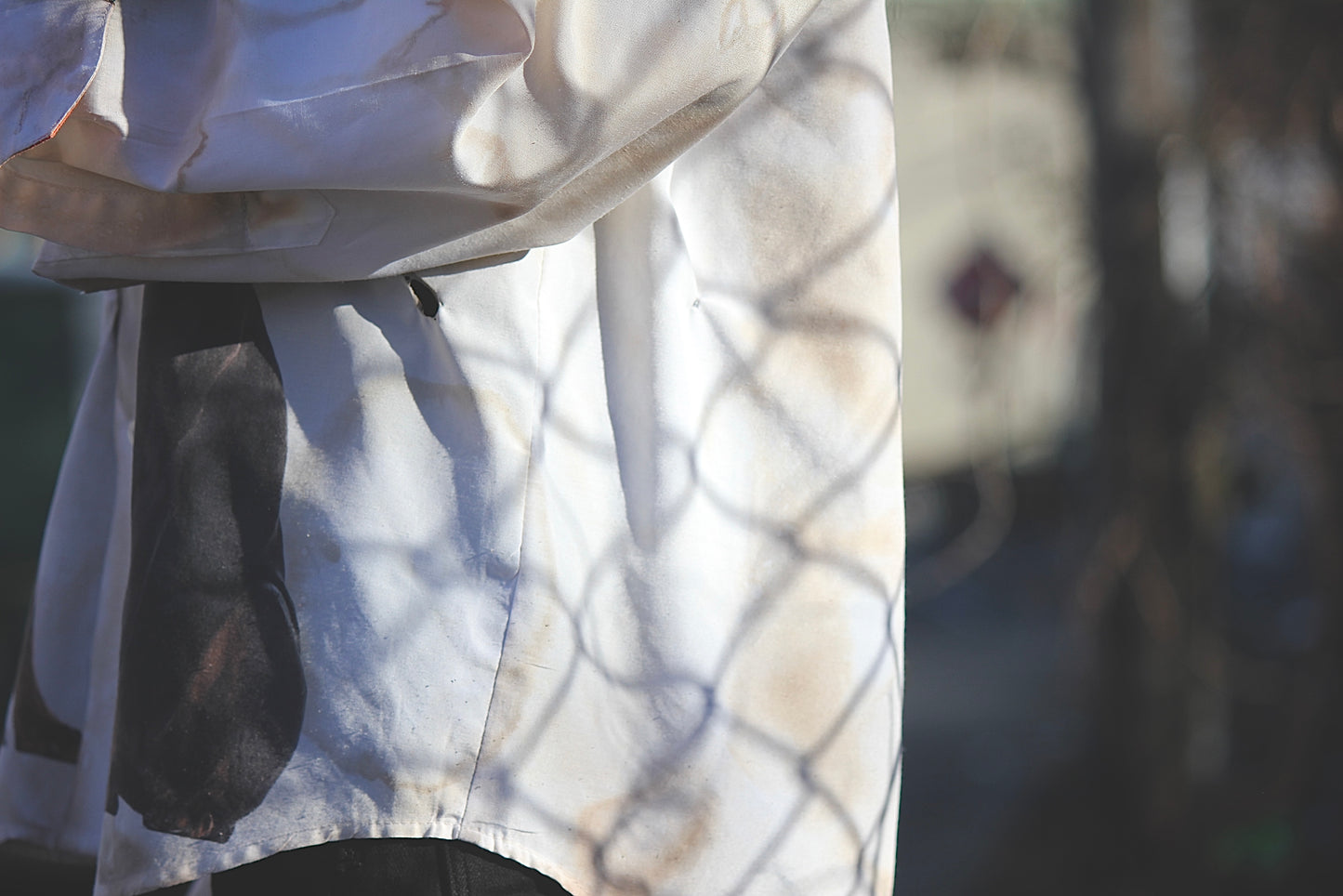 Double Distressed Doberman Dress Shirt